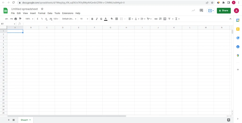 Google sheets